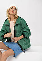 Женская ветровка Volcano куртка с капюшоном, зеленая XXL