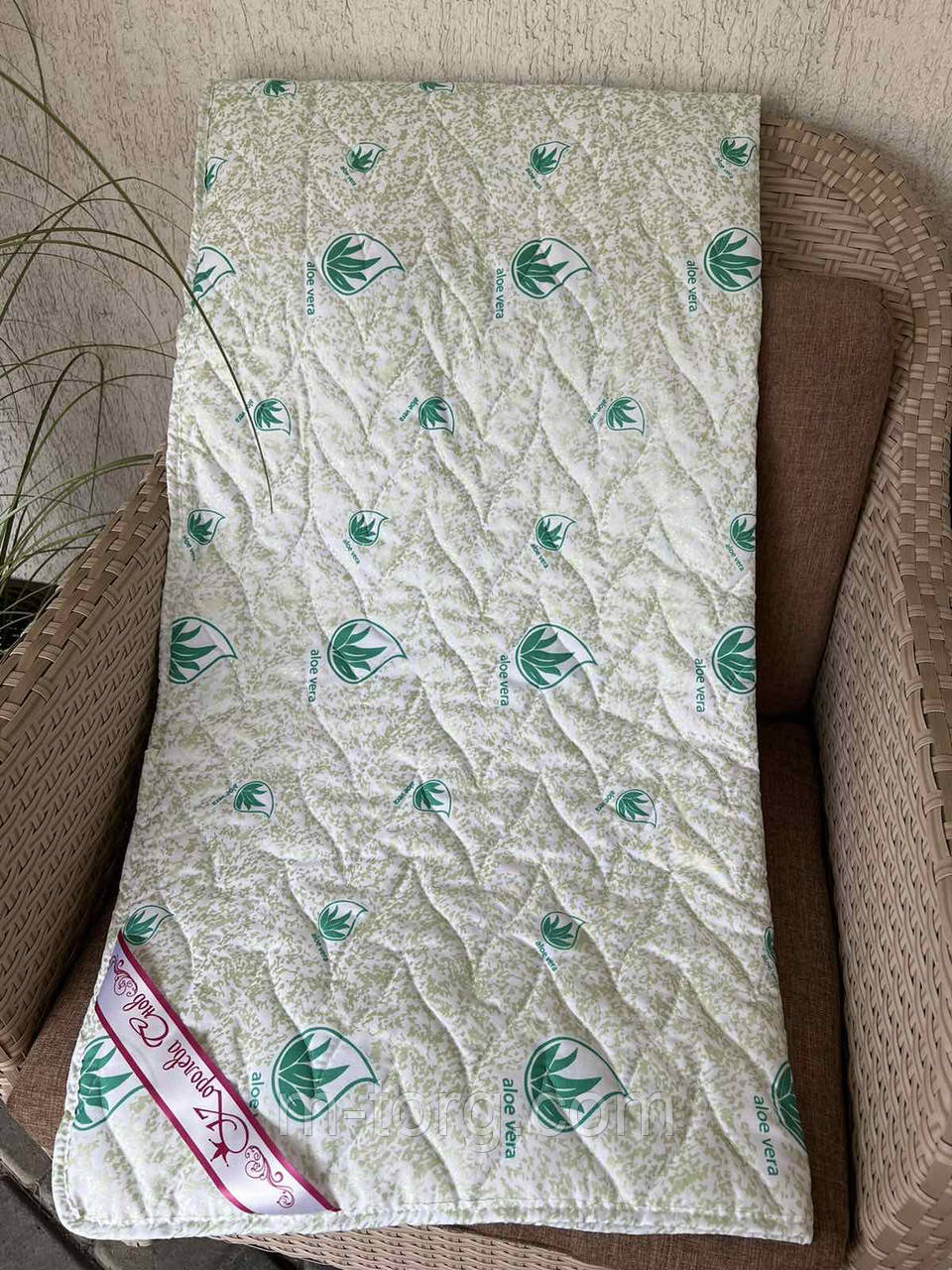 Літня ковдра покривало Aloe Vera двоспальний розмір 175/210