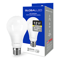 LED лампа GLOBAL A60 12W 220V E27 (тепле світло)