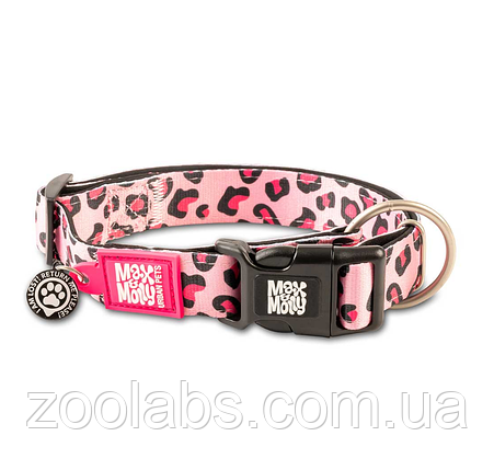 Нашийник для собаки Max & Molly Smart ID Collar Leopard Pink, фото 1