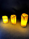 Набір світлодіодних LED свічок на батарейках Decorative Led Mum Seti 3 шт в комплекті, фото 6