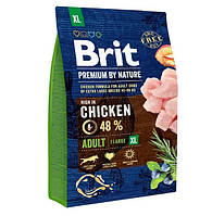 Сухий корм для дорослих собак гігантських порід (вагою від 45 кг) Brit Premium Adult XL 3 кг (курка)