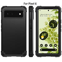 Потужний протиударний чохол для Google Pixel 6 чорний трискладовий бампер