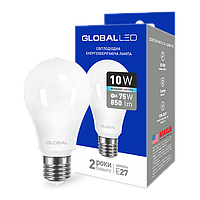 LED лампа GLOBAL A60 10W 220V E27 (яскраве світло)
