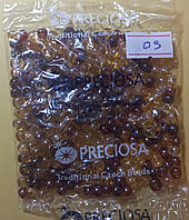 Бісер великий, мікс, Колір - коричневий, жовтий (уп.50 грам)