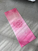 Премиальный Travel коврик для йоги Lita Mandala SU Yoga mat розовый 183х68х0,15 cм