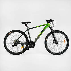 Велосипед для дорослих, 27,5 дюймів, Салатовий, рама 19 дюймів, на зріст від 165 см, 27 швидкостей, LR-27036