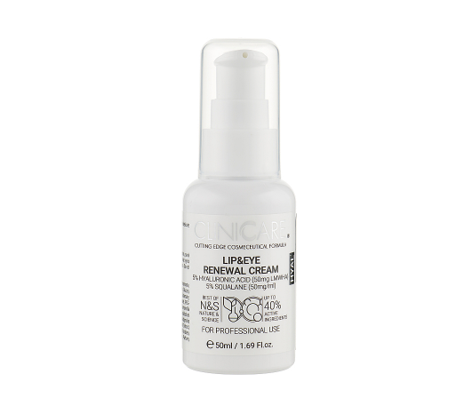 Відновлюючий крем для очей і губ ClinicCare Hyal Lip & Eye Renewal Cream 50мл
