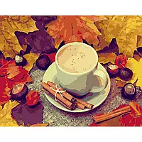 Картина по номерам "Осенний кофе с корицей" 40х50см Стратег