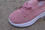 Весняні дитячі кросівки шкарпетки для дівчинки рожеві р35, фото 6