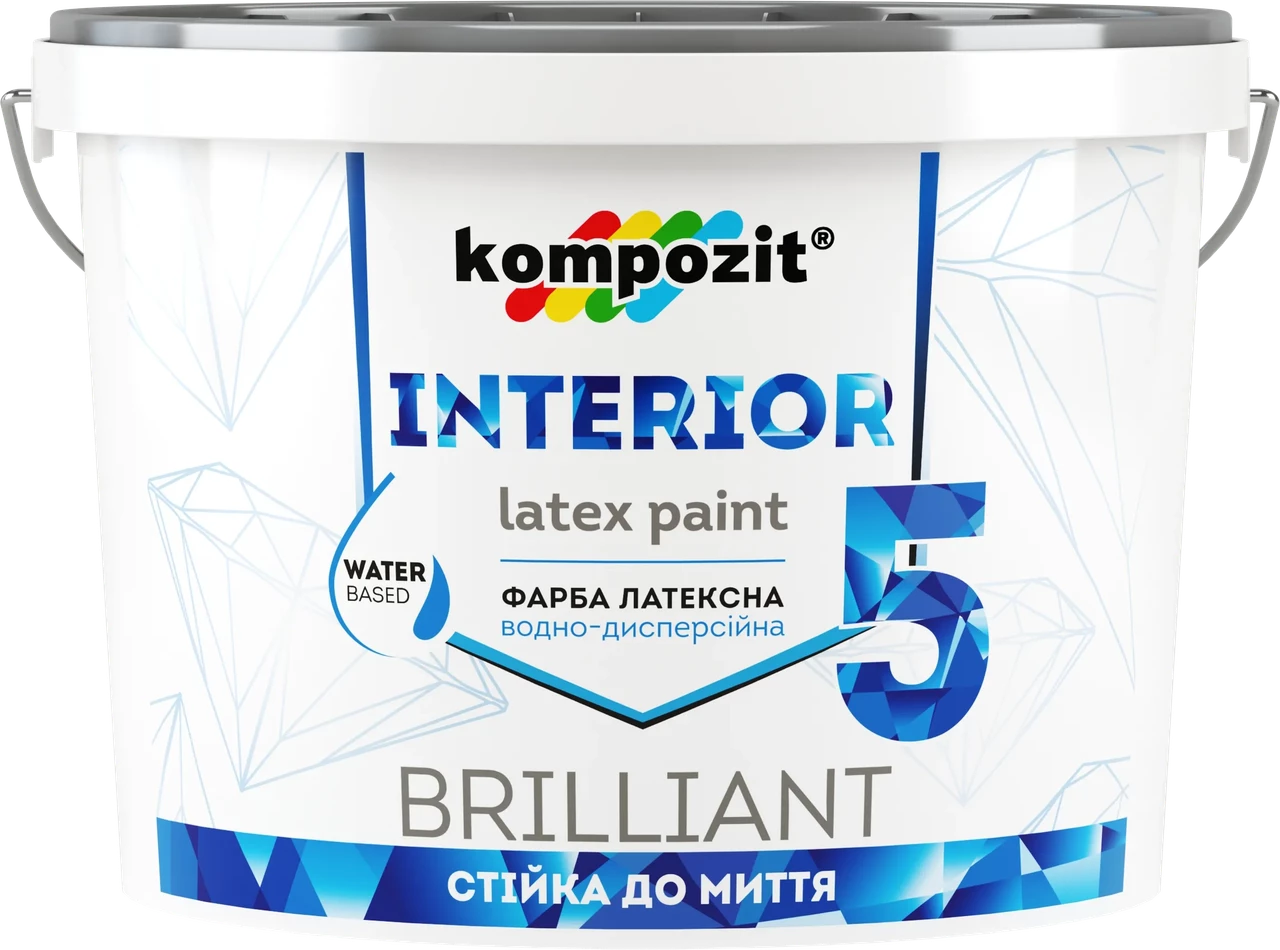 Kompozit Interior 5 - фарба латексна інтер'єрна водно-дисперсійна (Біла), 1,4 кг