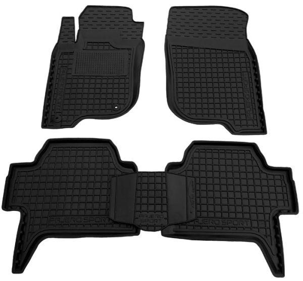 Килимки в салон гумові для Mitsubishi Pajero Sport / Мітсубісі Паджеро Спорт 2008+, фото 1