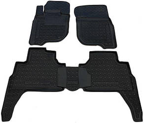 Килимки в салон гумові для Mitsubishi Pajero Sport / Мітсубісі Паджеро Спорт 2016+