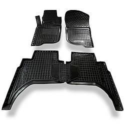 Килимки в салон гумові для Mitsubishi L 200 (комплектация " Invite") 2006-2013 / Мітсубісі Л200