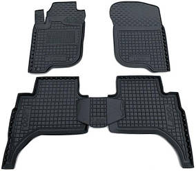 Килимки в салон гумові для Mitsubishi L200 2016- (коротка база)/Мітсубісі Л200