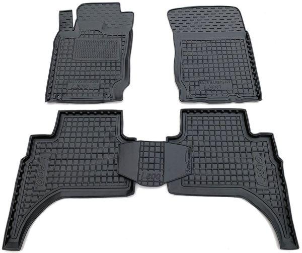 Килимки в салон гумові для Mitsubishi L200 2016 - Invite/Мітсубісі Л200, фото 1