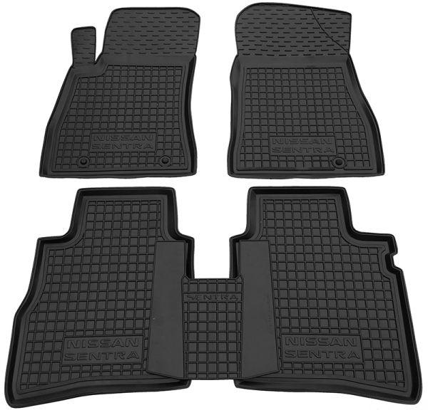Килимки в салон гумові для Nissan Sentra 2012-2019 / Ніссан Сентра, фото 1