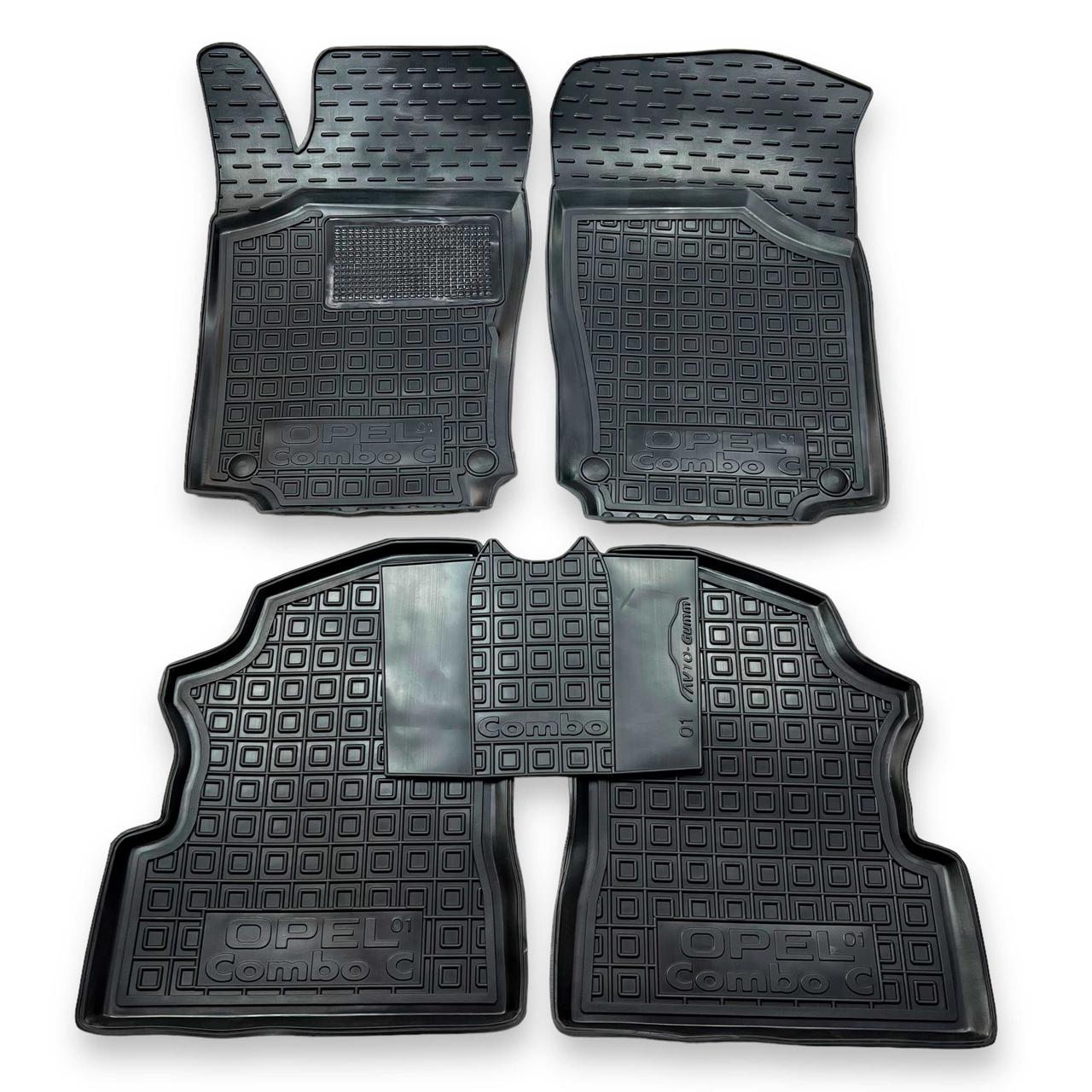 Килимки в салон гумові для Opel Combo C 2001-2010 / Опель Комбо, фото 1