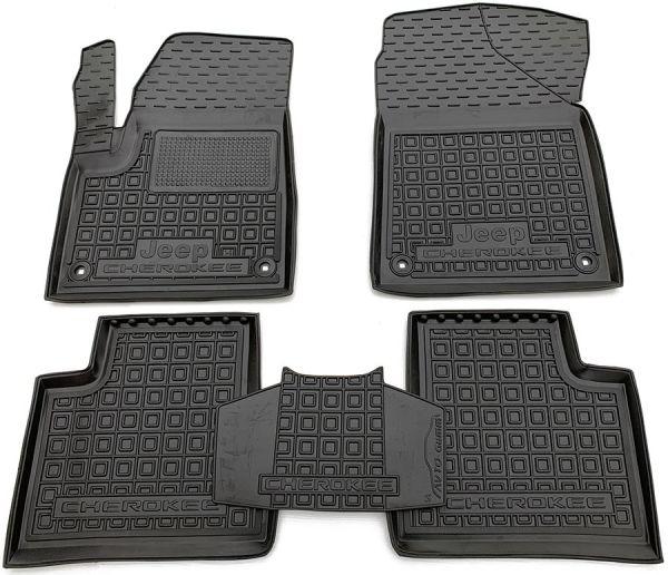 Килимки в салон гумові для Jeep Cherokee 2014-/Джип Черокі, фото 1