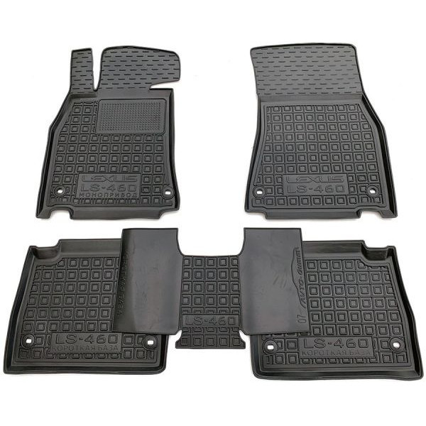 Килимки в салон гумові для Lexus LS 460 2006-2017 / Лексус ЛС 460 монопривід, корот. база, фото 1