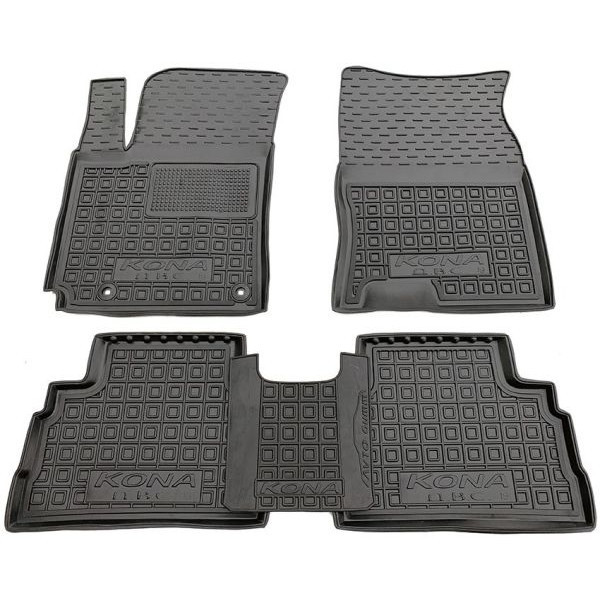 Килимки в салон гумові для Hyundai Kona 2019-/Хюндай Кона, фото 1