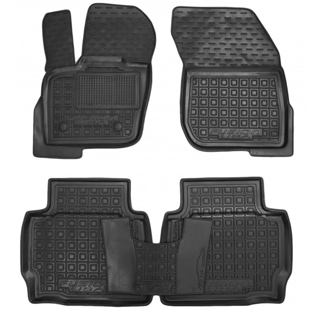 Килимки в салон гумові для Ford Fusion (2017-2022) (Америка)/ Форд Фюжин, фото 1