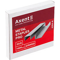 Скобы 23/8 Axent PRO 1000 штук для канцелярского степлера