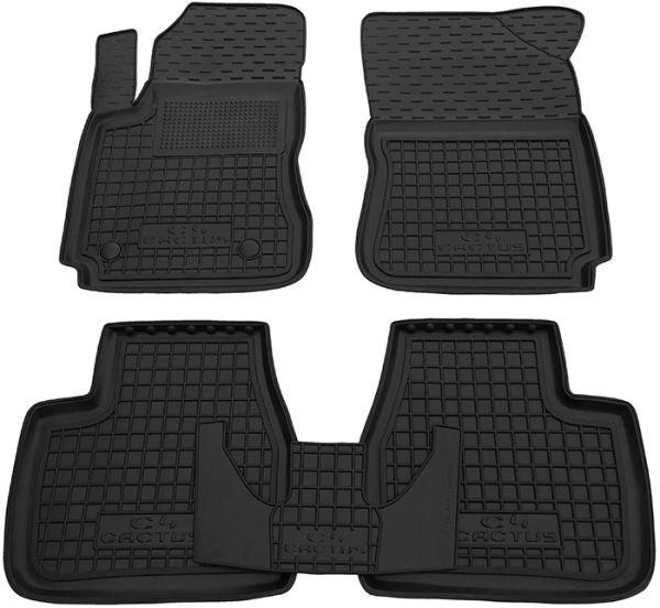 Килимки в салон гумові для Citroen C4 Cactus 2014-2020/ Сітроен Ц4 Кактус 2014-2020