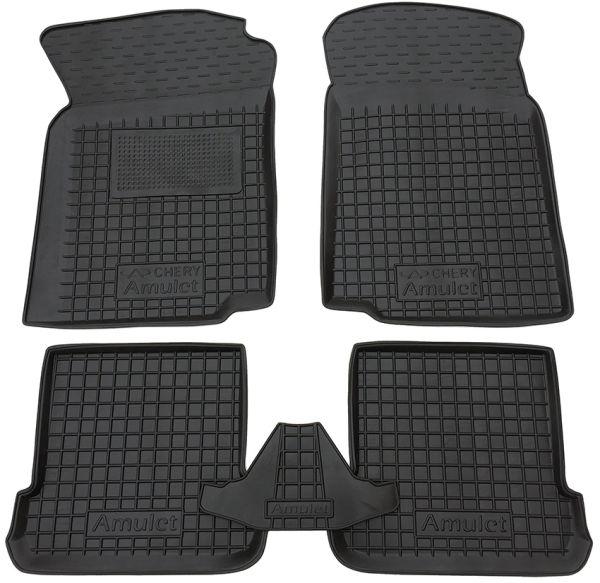 Килимки в салон гумові для Chery Amulet 2004-2012 / Чери Амулет автогум, фото 1