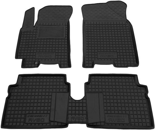 Килимки в салон гумові для Chevrolet Aveo 2006-2012 / Шевроле Авео автогум, фото 1