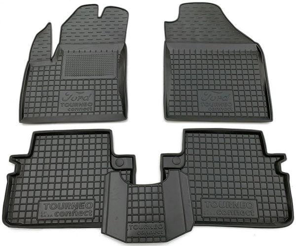 Килимки в салон гумові для Ford Connect 2002- 2010/ Форд Конект 2002- (довга база)