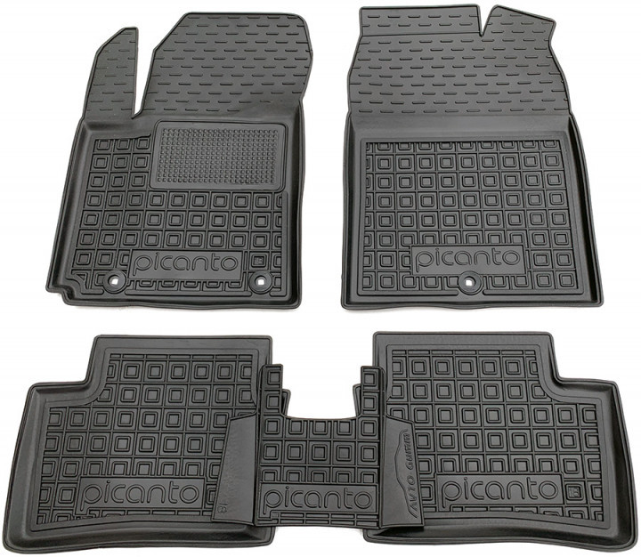 Килимки в салон гумові для Kia Picanto / Кіа Піканто 2017+, фото 1