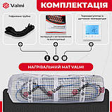 Електрична тепла підлога Valmi Mat 5 м² /1000Ват/200Вт/м² тонкий нагрівальний мат з терморегулятором TWE02 Wi-Fi, фото 4