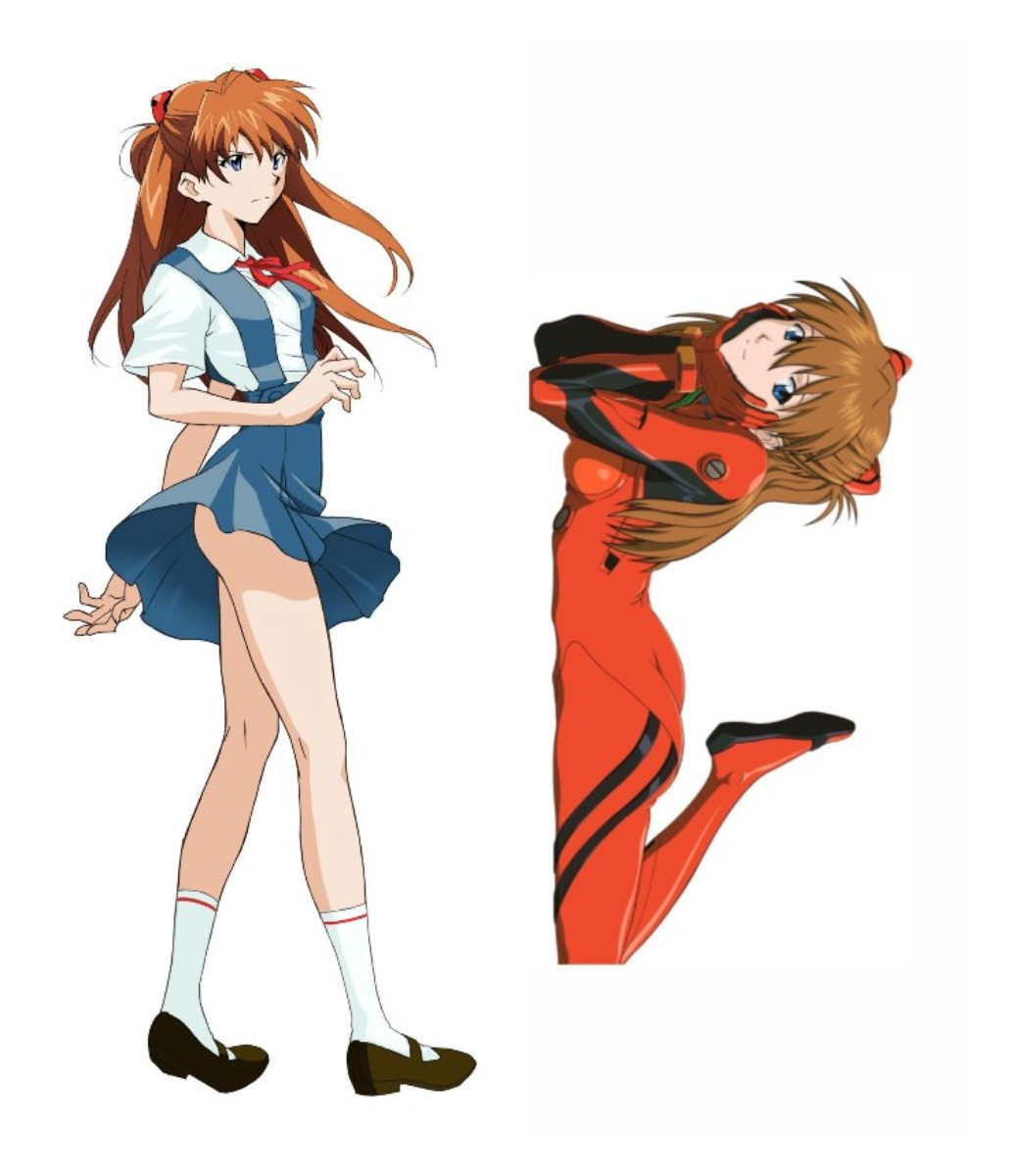 Дакімакура 150 х 50 см Аска Ленглі Neon Genesis Evangelion Подушка Дакімакура зі зйомною наволочкою