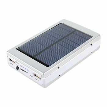 Корпус повербанка Power Bank на 5 18650 Li-ion Li-Pol (під пайку) з сонячною панеллю і ліхтарем, 2x USB до 2A