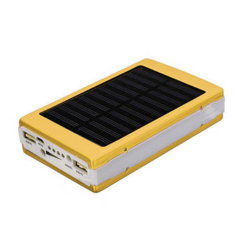 Корпус повербанка Power Bank на 5 18650 Li-ion Li-Pol (під пайку) з сонячною панеллю і ліхтарем, 2x USB до 2A