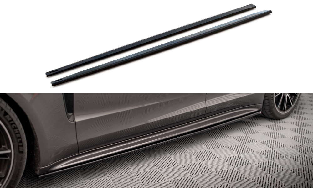 Пороги Porsche Panamera 971 E-Hybrid (16-20) тюнінг обвіс спідниця елерон, фото 1