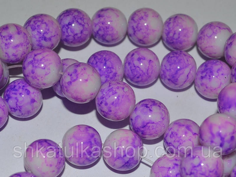 Перли керамічні 12мм фіолетовий, фото 1