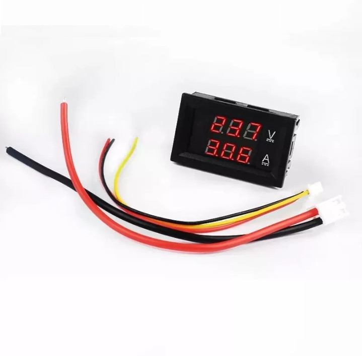 Вольтметр/амперметр цифровий 0-100V/10A (RED-RED)