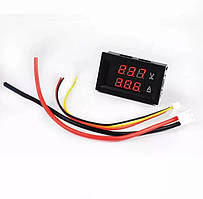 Вольтметр/амперметр цифровий 0-100V/10A (RED-RED)