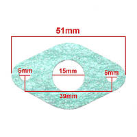 Прокладка карбюратор-коллектор двигателя минимото 50 2T, детский квадроцикл и мотоцикл 1шт