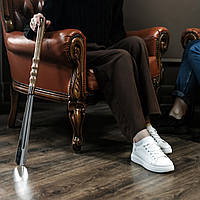 Ложка взуттєва лопатка ріжок для взуття з дерев'яною ручкою 680