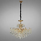 Люстра з кришталевими елементами Diasha цоколь E14 ламп 9 шт колір Золотистий 9178/9G, фото 2