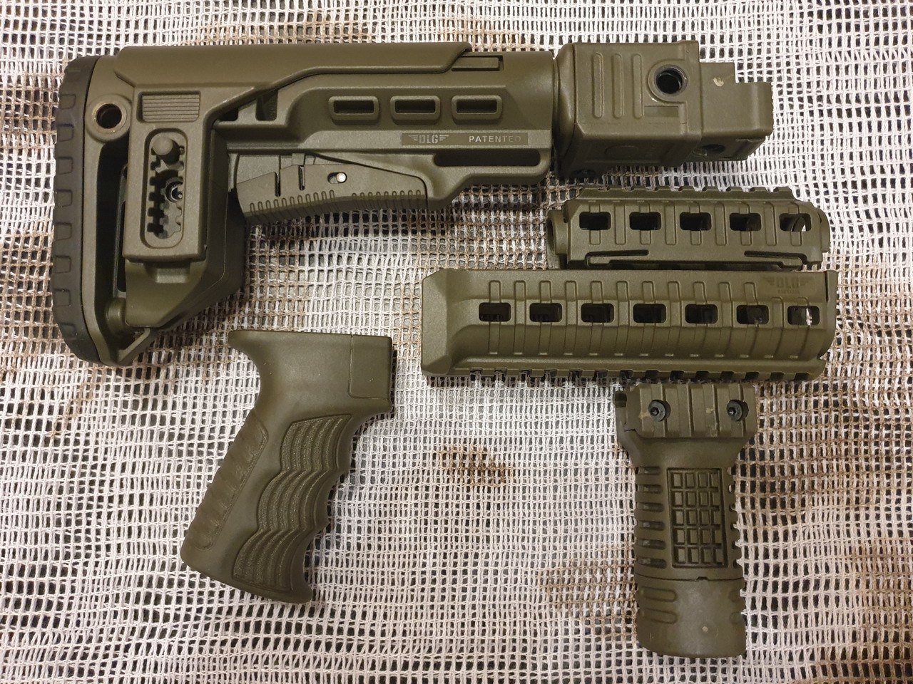 Тюнінг комплект DLG Tactical для АК 74. Олива., фото 1