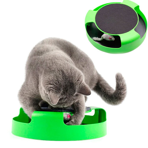 Інтерактивна іграшка з кігтеточкою для котів кота, мишка в окріп — Вуща Якість та Гарантія!