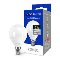 LED лампа GLOBAL G45 F 5W 220V E14 (яркий свет)