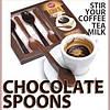 Цукерки Ложки із Молочного та Чорного Шоколаду Milk Dark Chocolate Elit Choco Spoons 54 г Туреччина, фото 2