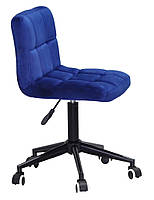 Стілець Arno BK Modern Office велюр на чорній хрестовині з коліщатками, фото 3