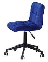 Стілець Arno BK Modern Office велюр на чорній хрестовині з коліщатками, фото 4