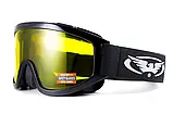 Захисні окуляри маска Wind-Shield Anti-Fog Global Vision yellow, фото 4